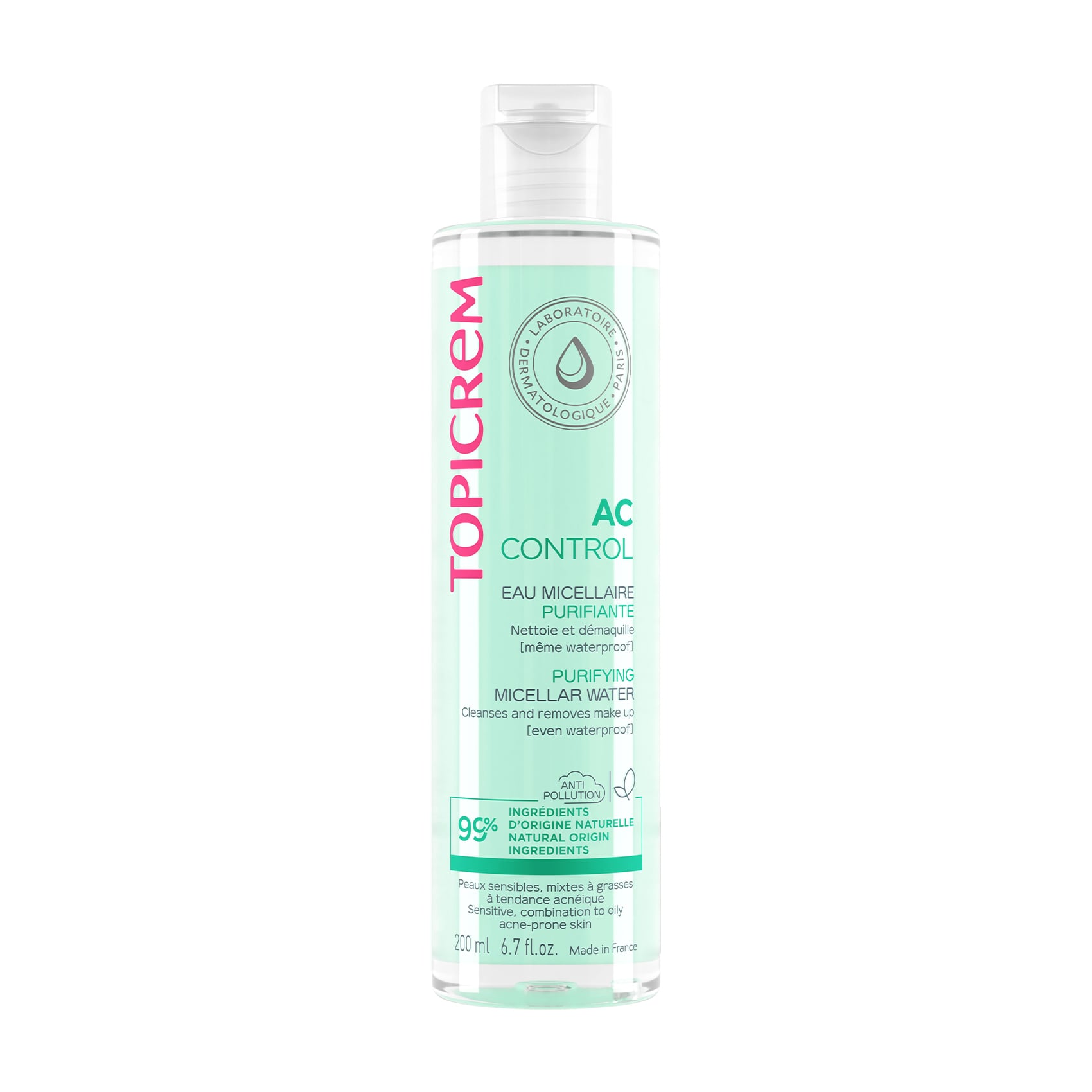 Уцінка! Очищувальна міцелярна вода для обличчя Topicrem AC Purifying Micellar Water, 200 мл